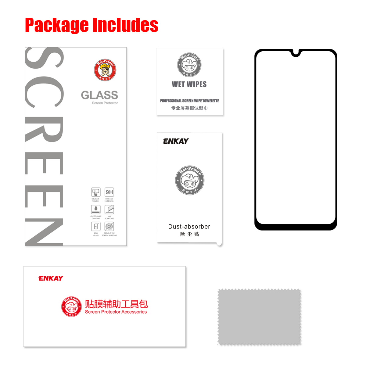 Enkay-9-Hardness-026-mm-HD-Full-Glue--Anti-explosion-Tempered-Glass-Screen-Protector-for-Xiaomi-Mi-A-1545902-5